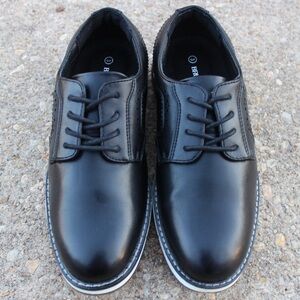 Bruno Marc Boys Black Oxford Dress Shoes Sz 3